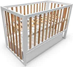 Детская кроватка Eucalyptus Mia Premium Elite Transversal (DS-406) Белый/Натуральный
