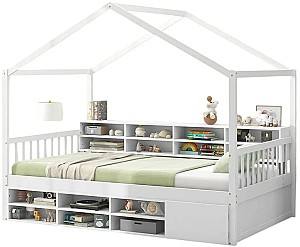 Pat copii Costway HU10940WH-T+