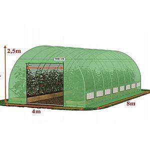 Теплица Tehno Ms 8x4x2,5 м / Ø32 мм / 2 двери