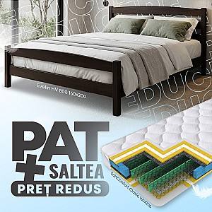 Pat Evelin HV 800 160x200 Chocolate + Saltea Salt Confort Clasic 160x200