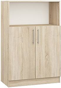 Comoda Mobildor Lux Practik semi-deschisa cu polite (80x40x120H cm) Sonoma