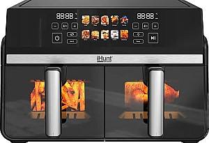 Friteuza cu aer cald iHunt Bro Dual 10L Black/Inox