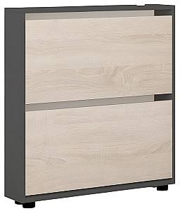 Обувница Mobildor Lux Leo Slim (50x16x86H см) Антрацит/Сонома