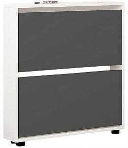 Обувница Mobildor Lux Leo Slim (50x16x86H см) Белый/Антрацит