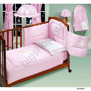Lenjerie de pat pentru copii Italbaby Petite Etoile (roz)