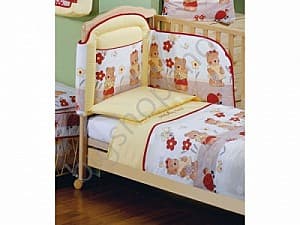 Lenjerie de pat pentru copii Italbaby Gardening Bears (galben)