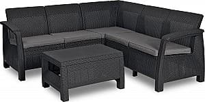 Set mobila de gradina Keter Corfu Relax Set Graphite/Gray