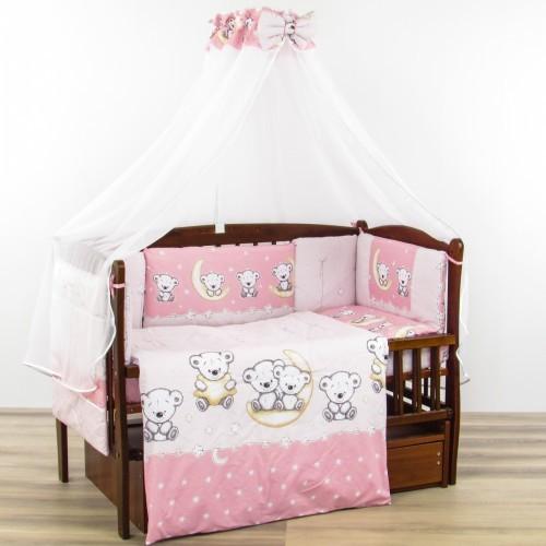 Lenjerie de pat Carapuz Ursuleț New pe lună roz