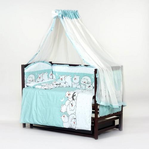 Lenjerie de pat Carapuz Ursuleț Umka azuriu