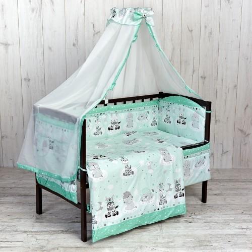 Постельное белье Carapuz Мишки Зверята бирюзовый