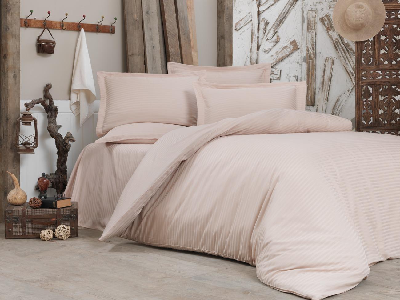 Albituri de pat SATIN DE LUX  Peach  Euro
