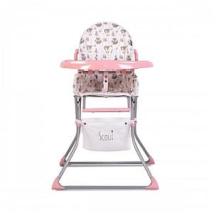 Стул для кормления с регулировкой по высоте Moni Scaut Pink