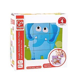 Jucarie interactiva Hape Cuburi Jungla (9 buc)