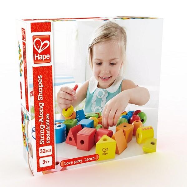 Jucarie interactiva Hape String-Along Shapes