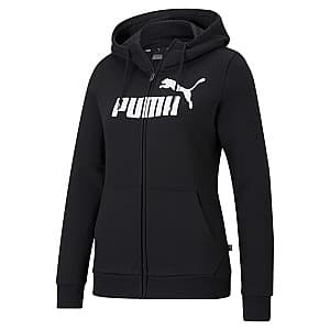 Батник для женщин Puma Ess Logo Full-Zip Hoodie Fl Black