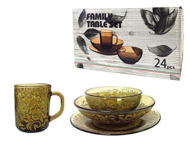 Set de vesela Glass Ink Verso Emilia 24 buc.