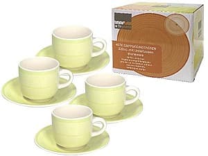 Set pentru ceai si cafea Tognana Gypsy 4 buc, 220ml Lime