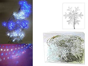 Рождественские огни Christmas Снежинки 56LED белый/синий
