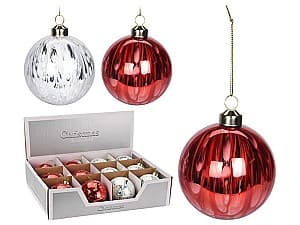 Игрушки для ёлки Christmas Шар Морозный узор 80mm