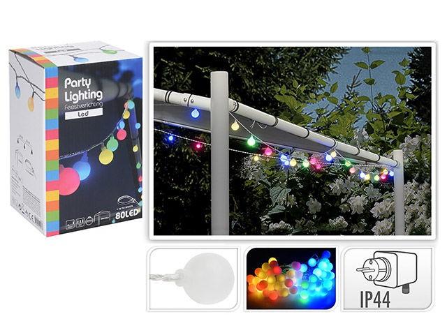 Рождественские огни Party Lights 80LED 2.5см разноцветные
