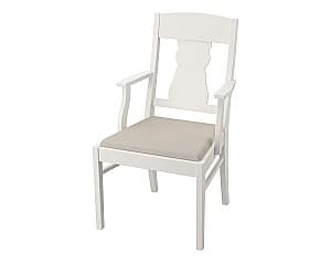 Scaun din lemn IKEA Ingatorp white/Nordvalla beige