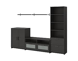Гостиные люкс IKEA Brimnes / Bergshult black 258x41x190 см
