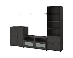 Стенка IKEA Brimnes / Bergshult black 258x41x190 см