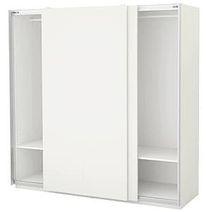 Шкаф купе IKEA Pax White Hasvik/White 200x66x201 см