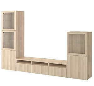 Living IKEA Besta Lappviken /White  Oak 300x42x193 cm