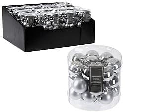 Jucarii de brad Christmas Globuri 24X25mm argintii