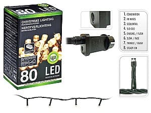 Luminite de Craciun Christmas Fir 80LED alb-cald