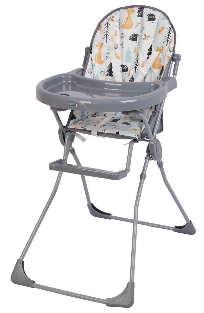 Стул для кормления простой Incanto Fox (ST-0007/3) Grey