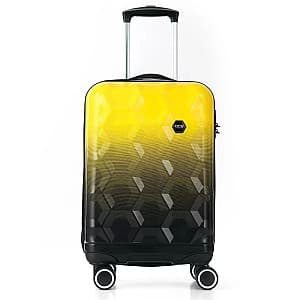 Valiza de calatorie CCS 5226 M Black-Yellow