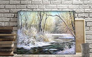 Постер Art.Desig Зимний пейзаж с речкой