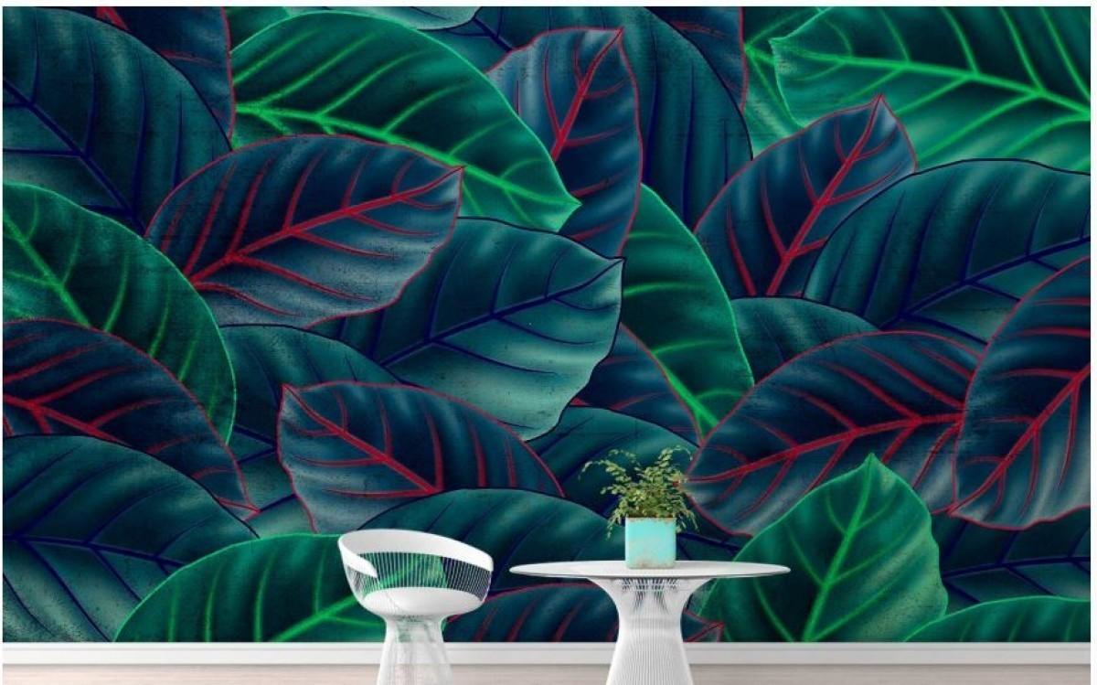 Fototapet 3d Art.Desig Fundal din frunze