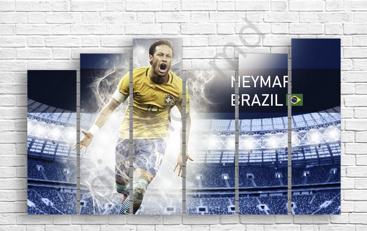 Модульная картина Art.Desig НЕЙМАР, БРАЗИЛИЯ