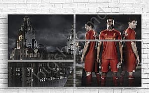 Tablou multicanvas Art.Desig DANIEL STURRIDGE LUIS SUAREZ STEVEN GERRARD LIVERPOOL