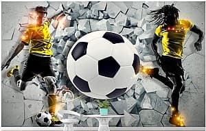 Fototapet 3d Art.Desig Fotbal și jucători de fotbal