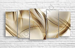 Модульная картина Art.Desig КОФЕЙНЫЕ АБСТРАКТНЫЕ ЛИНИИ