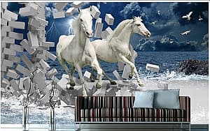3D Фотообои Art.Desig  Бегущие лошади