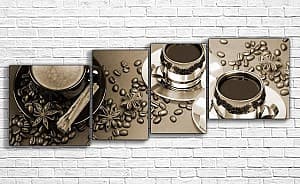 Модульная картина ArtD Корица и кофейные зерна