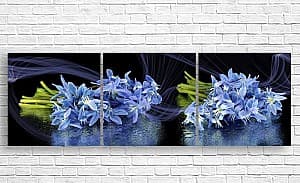 Tablou multicanvas Art.Desig Buchet de flori albastre