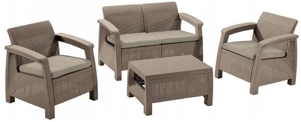 Набор садовой мебели Keter Corfu Set Cappuccino/Sand