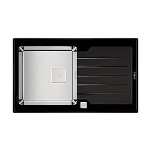 Раковина на кухню Teka Diamond RS15 1B 1D 86 Inox + Glass Black