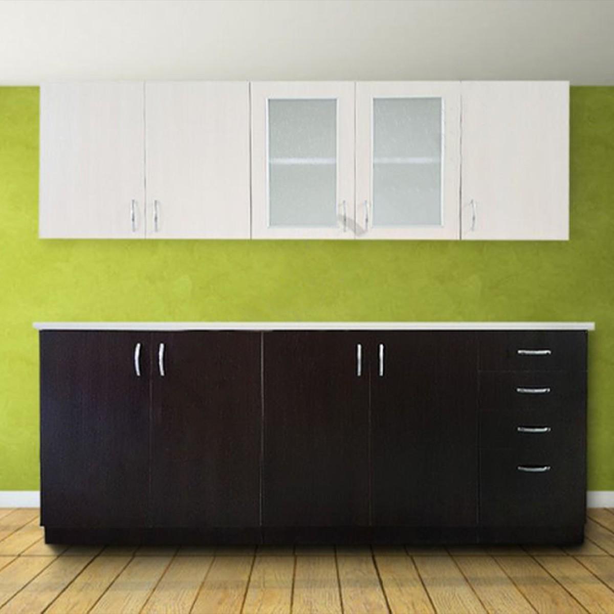 Кухонный гарнитур No Name Primo Plus Венге темный/ дуб молочный