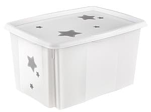 Cos pentru jucarii Keeeper Stars White (12243519) 45L