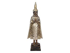 Decor pentru gradina H&S Buddha stand intr-o mantie 56cm auriu