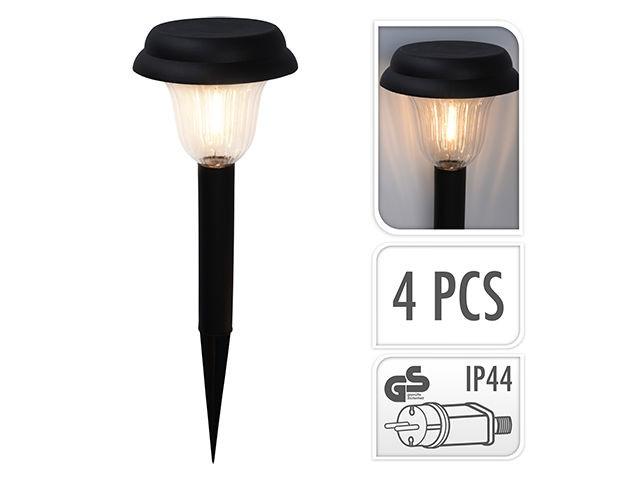 Iluminat fatada ProGarden Cui 4buc Alb-cald