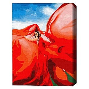 Картина по номерам BrushMe Женщина в красном 40×50 см (без упаковки)