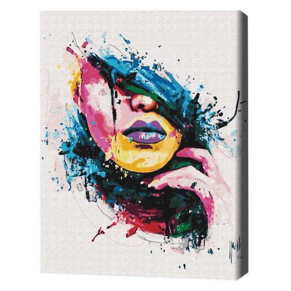 Tablou pe numere BrushMe Fată în culori 40×50 cm (fără cutie)